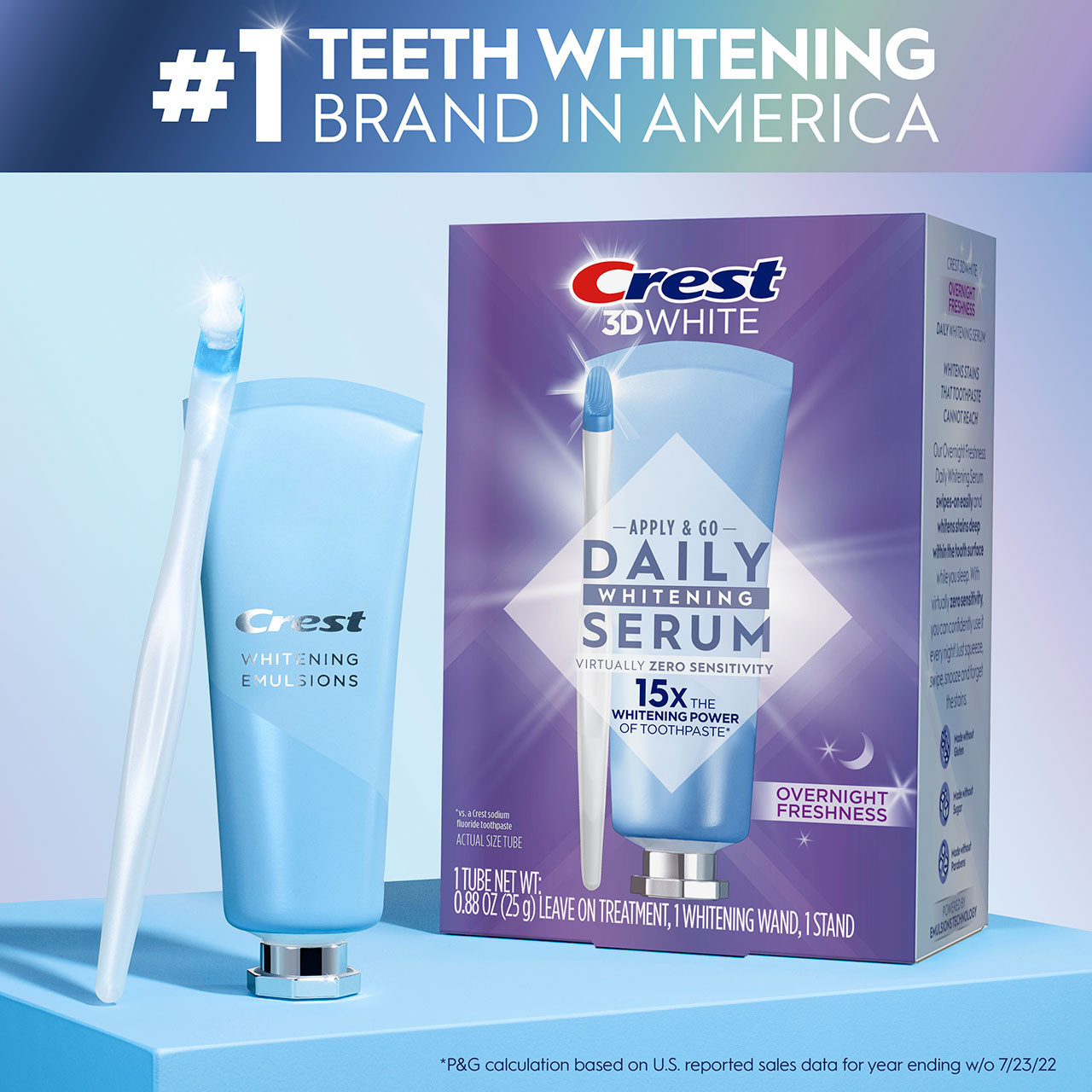 Oral-B 3DWhite Daily Whitening Serum Overnight Freshness Accessories Blue | USA_OB58612