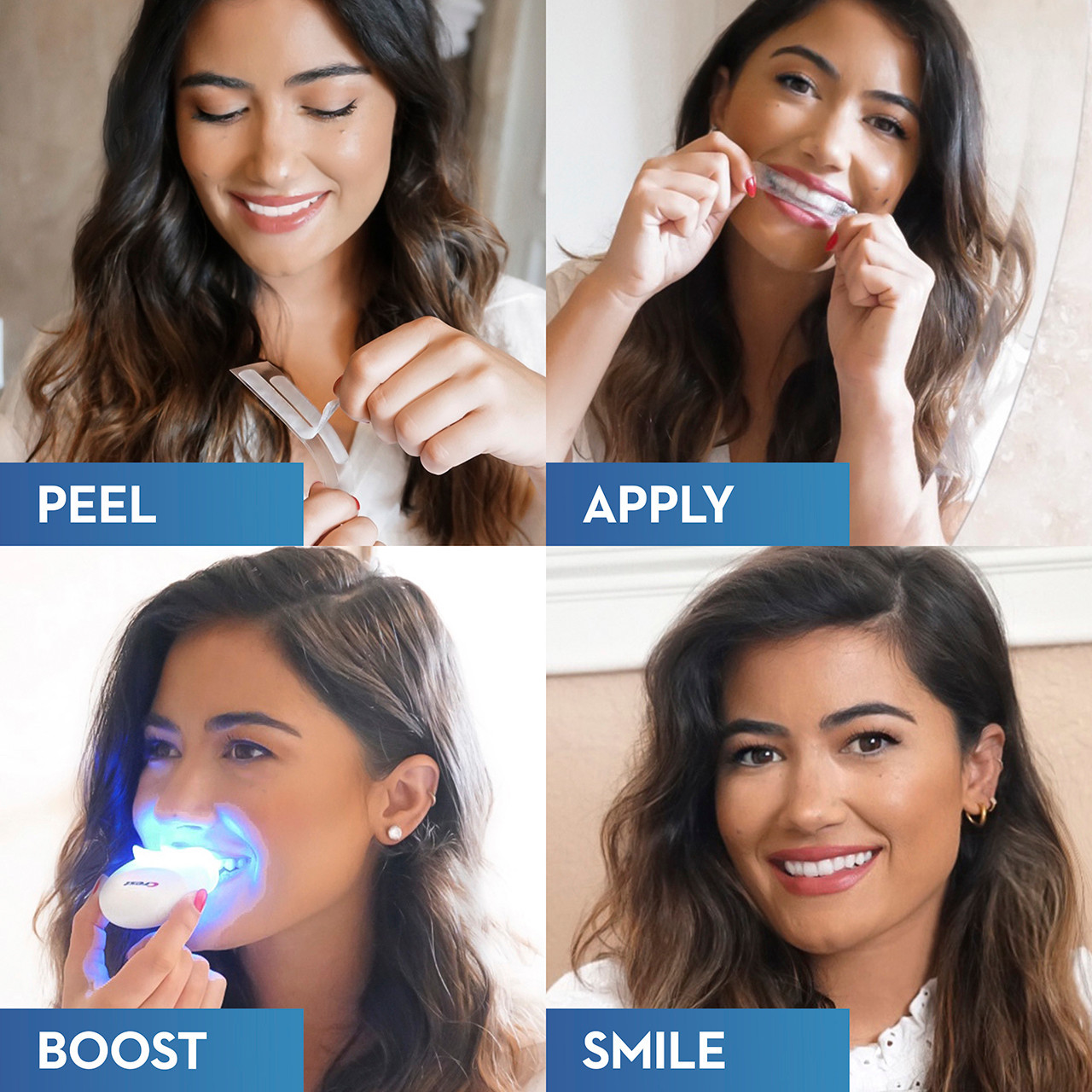 Oral-B Crest 3DWhitestrips Dental Whitening Kit 1 Hour Express + LED Accessories Light | USA_OB85324