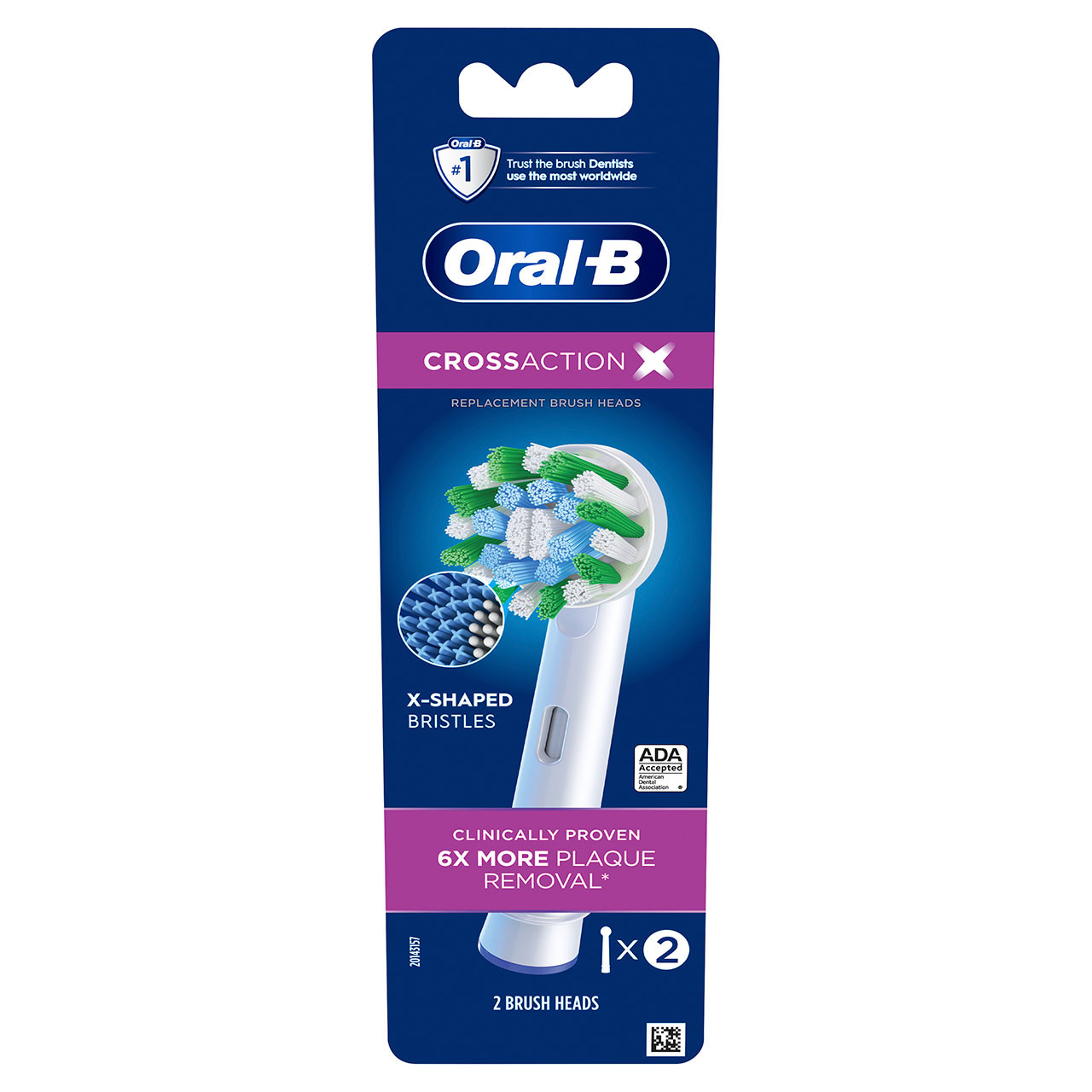 Oral-B CrossAction X-Filament Others Brush Heads White | USA_OB60319