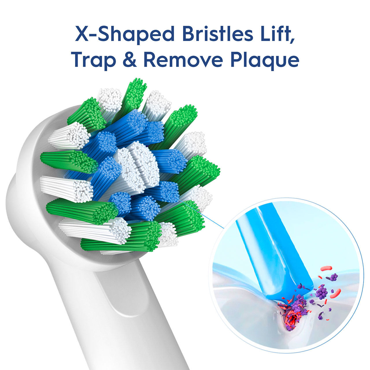 Oral-B CrossAction X-Filament Others Brush Heads Blue | USA_OB89557