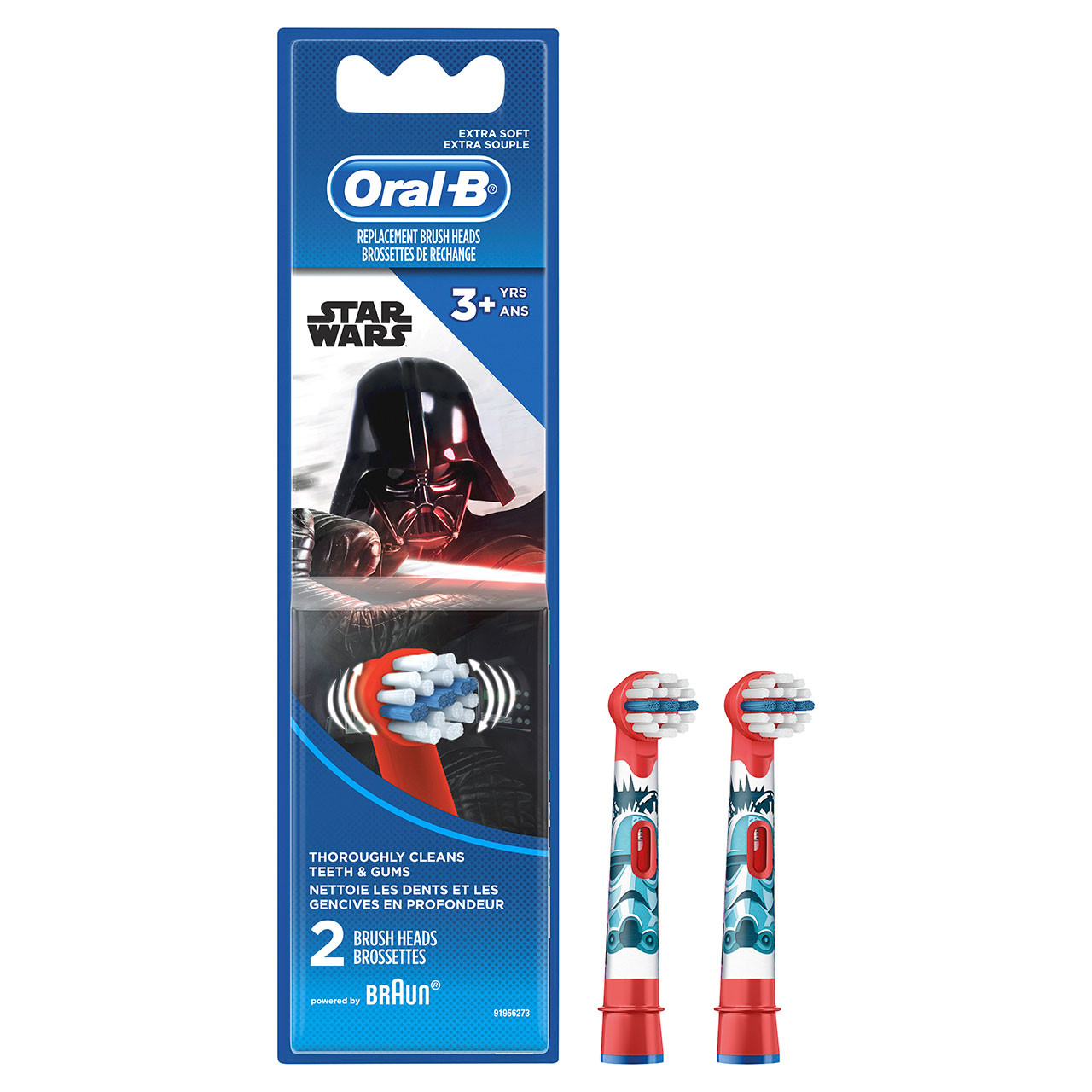 Oral-B Extra Soft Replacement STAR WARS Replacement Brush Heads Red | USA_OB59090