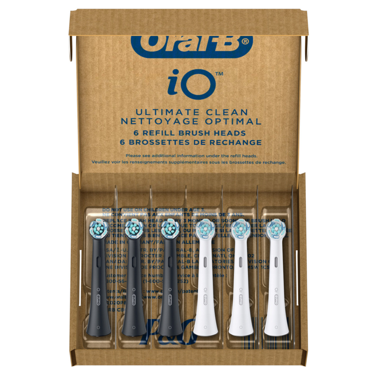 Oral-B iO Ultimate Clean iO Brush Heads White / Black | USA_OB38752